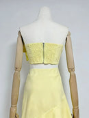 Embroidery Two Piece Ruffles Skirt Sets