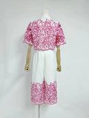 Hollow Out Casual Two Piece Set