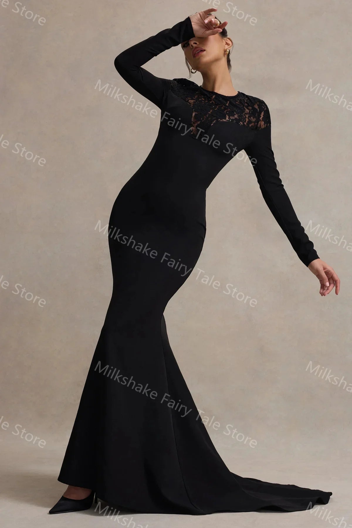 Vintage Black Evening Lace Appliqués