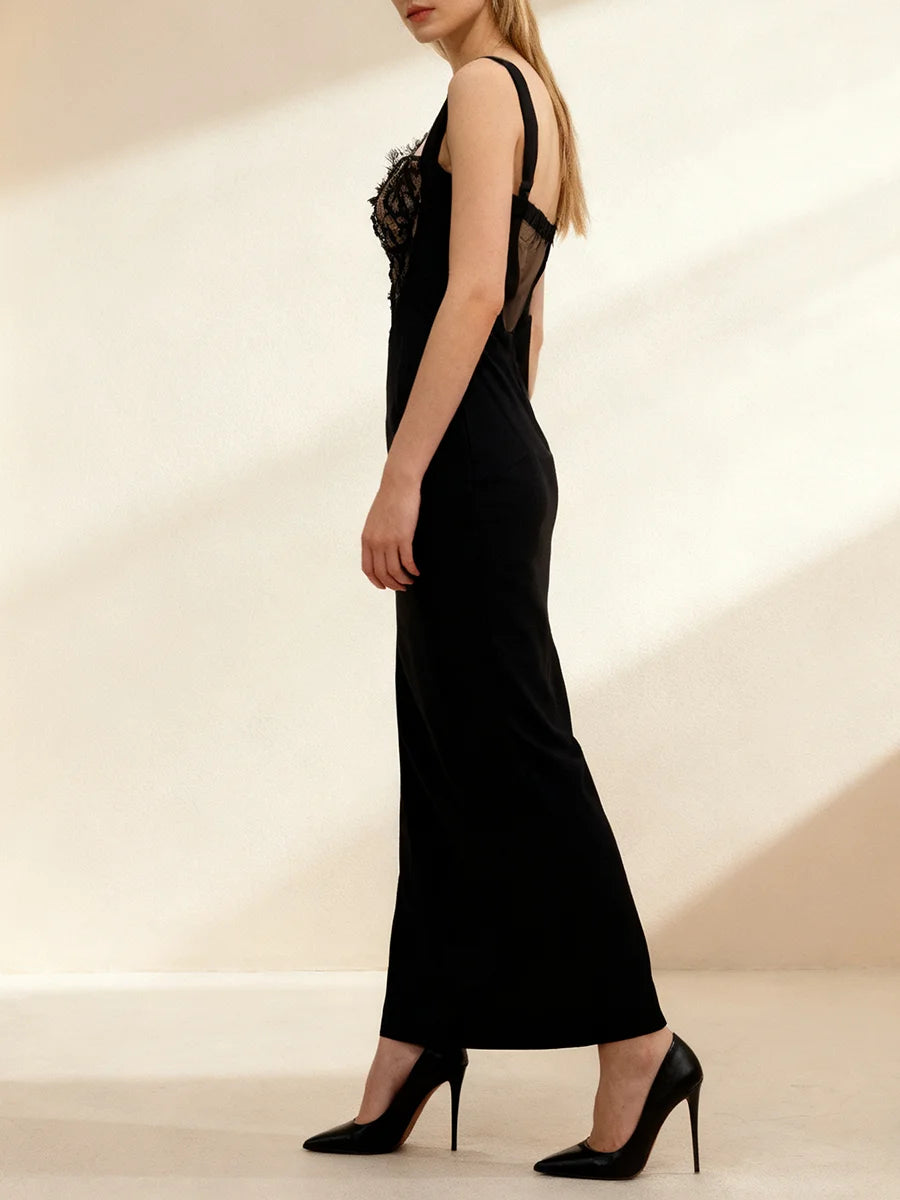 Spliced Lace Dresses