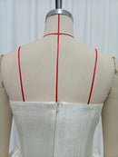 Solid Spliced Pleated Dresses