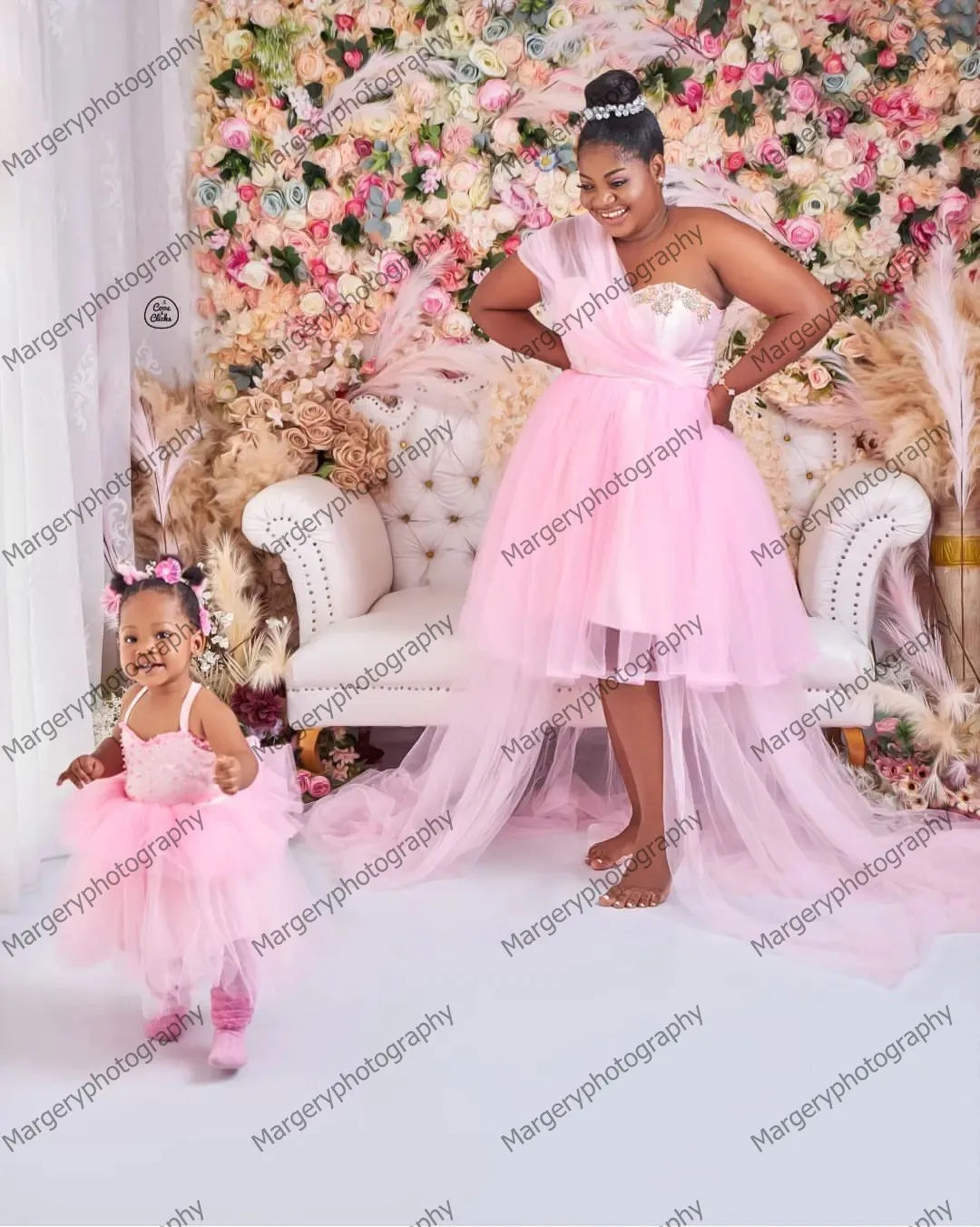 Tulle Mother And Daughter Dresses