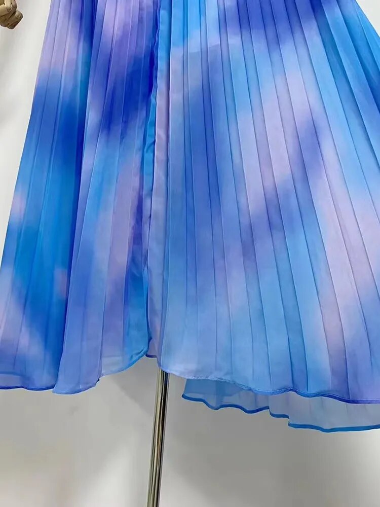 Color block Patchwork Feathers Elegant Long Dresses