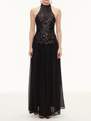 Sequins and Halter Dress