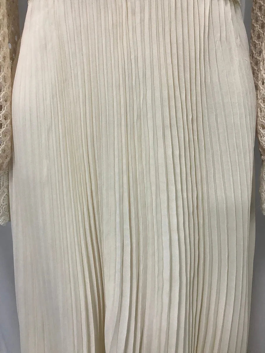 Hollow Out Spliced Embroidery Dresses
