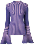 Hit Color Spliced Striped Fashion Sweaters