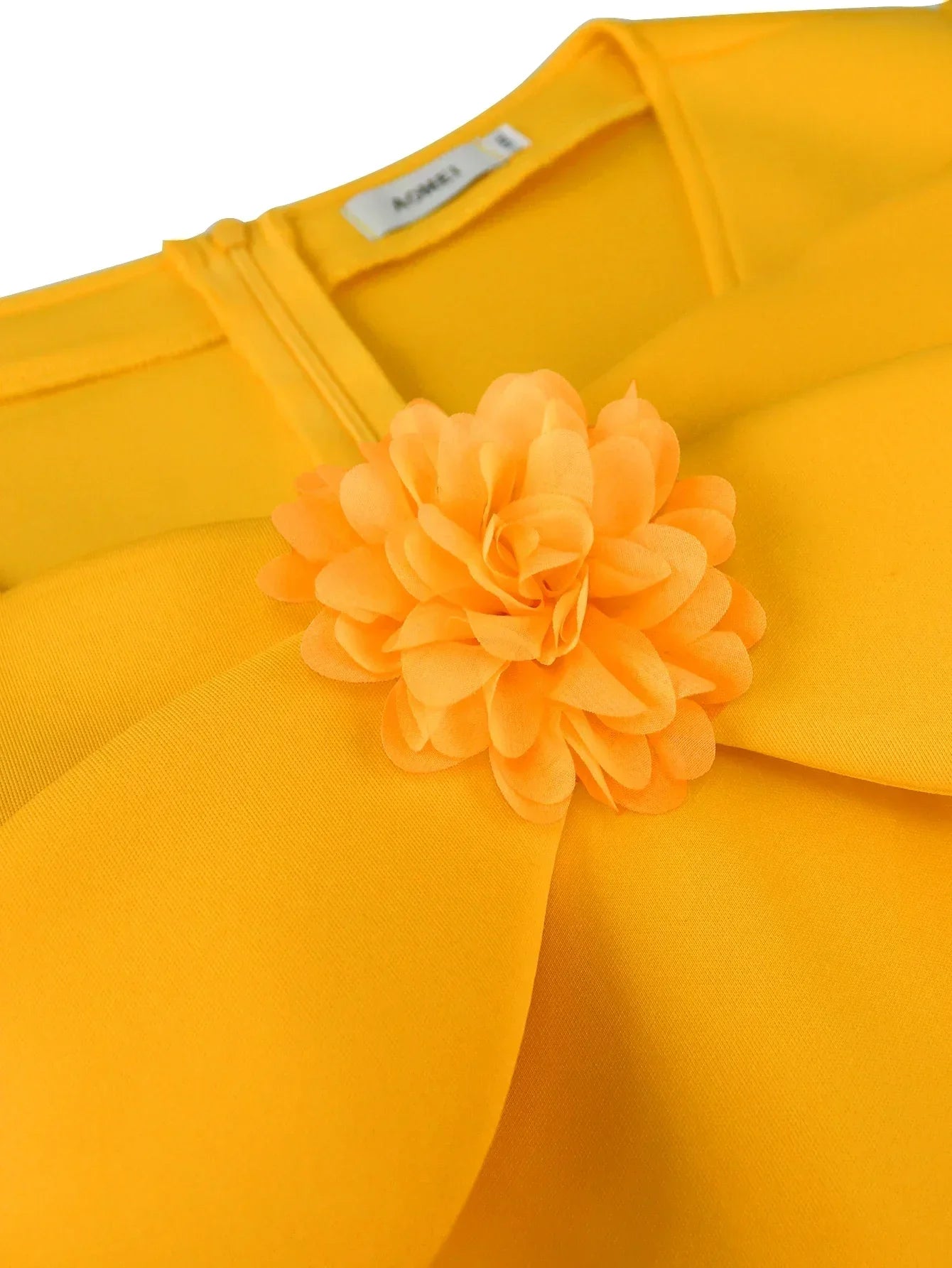 Plus Size Yellow A-Line Dress