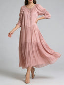 Lace Up Long Dresses