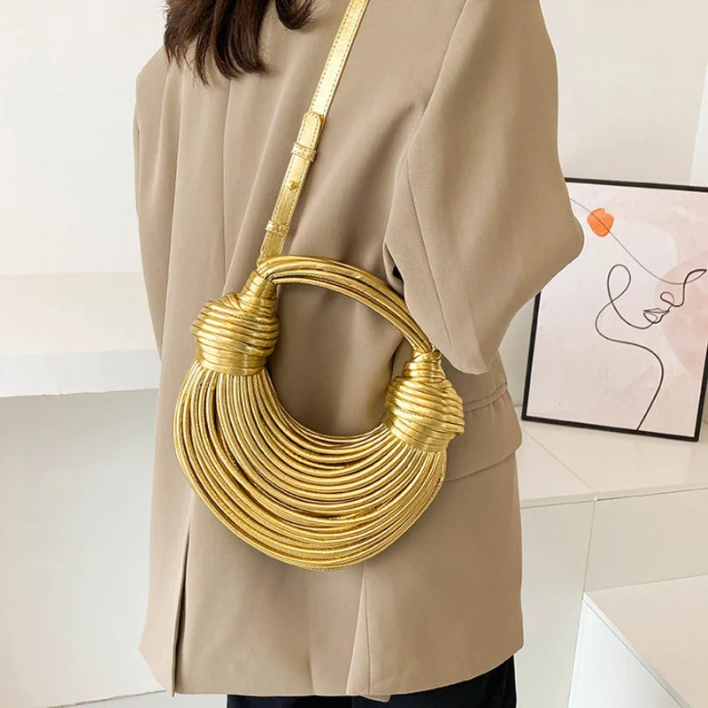 Handwoven Noodle Knotted Hobo Bags