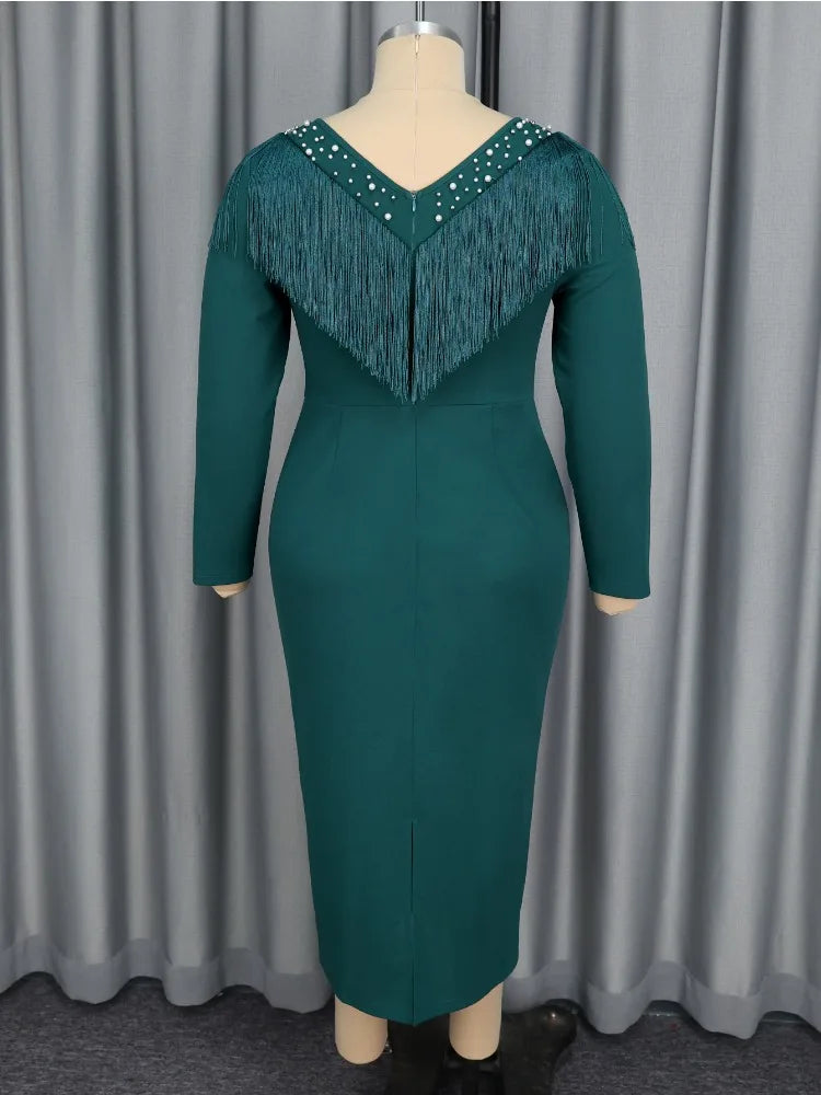 Plus Size DarkGreen Dress