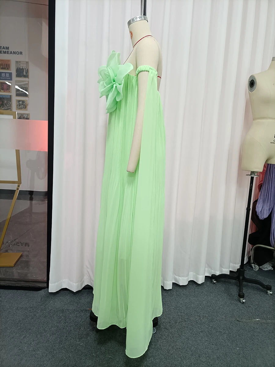 Loose Spliced Floral Dresses for Women