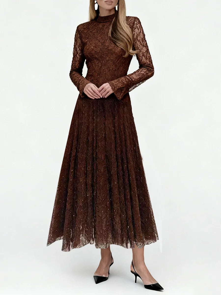 Long Sleeves Patchwork Dress