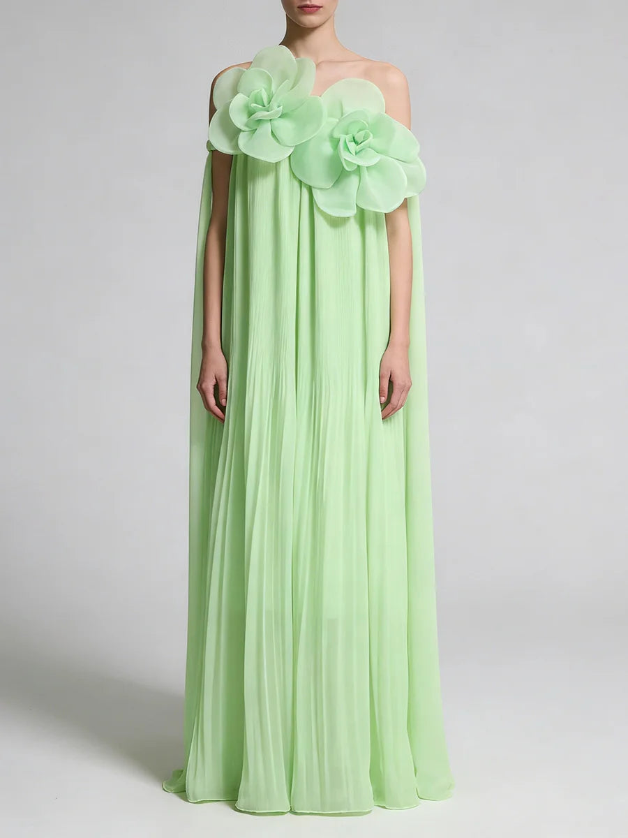Loose Spliced Floral Dresses for Women
