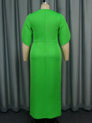 Plus Size Green Maxi Dress