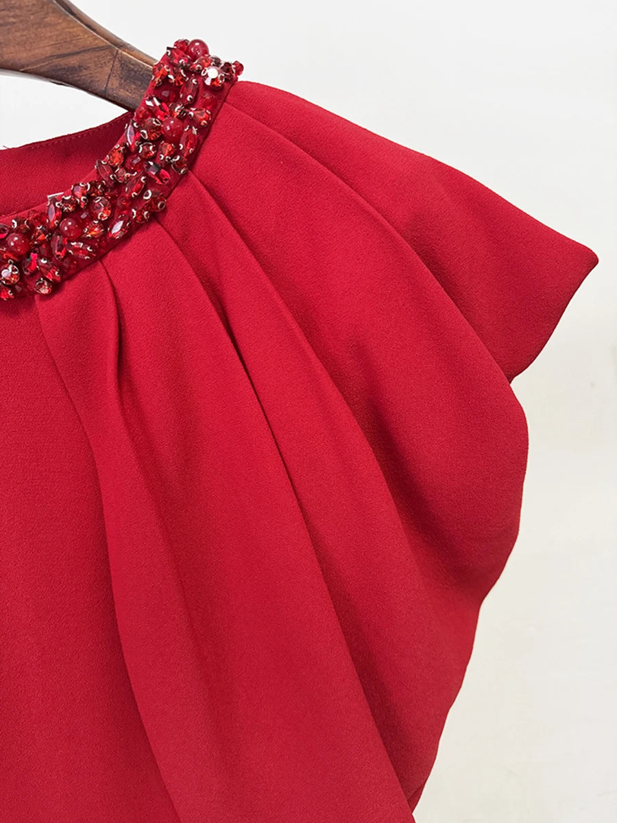 Bead Slimming Long Dress