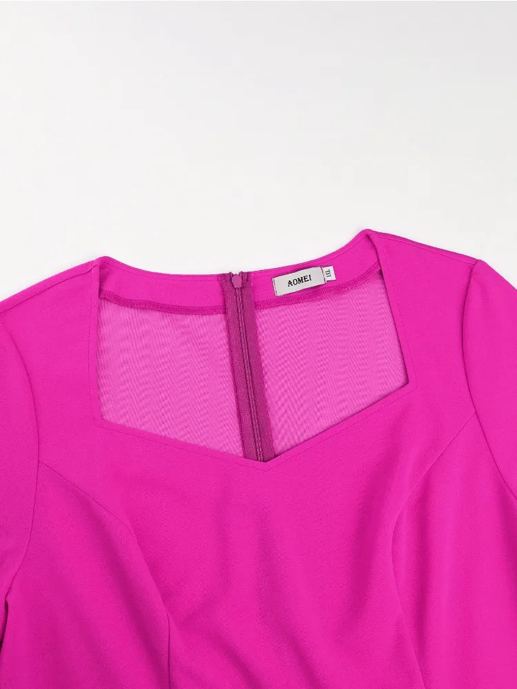 Plus Size Rose A Line Pleated Church Dress