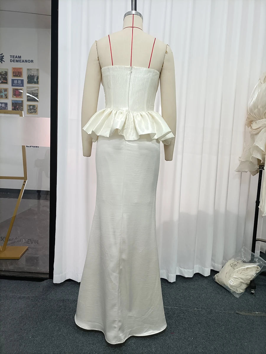 Solid Spliced Pleated Dresses