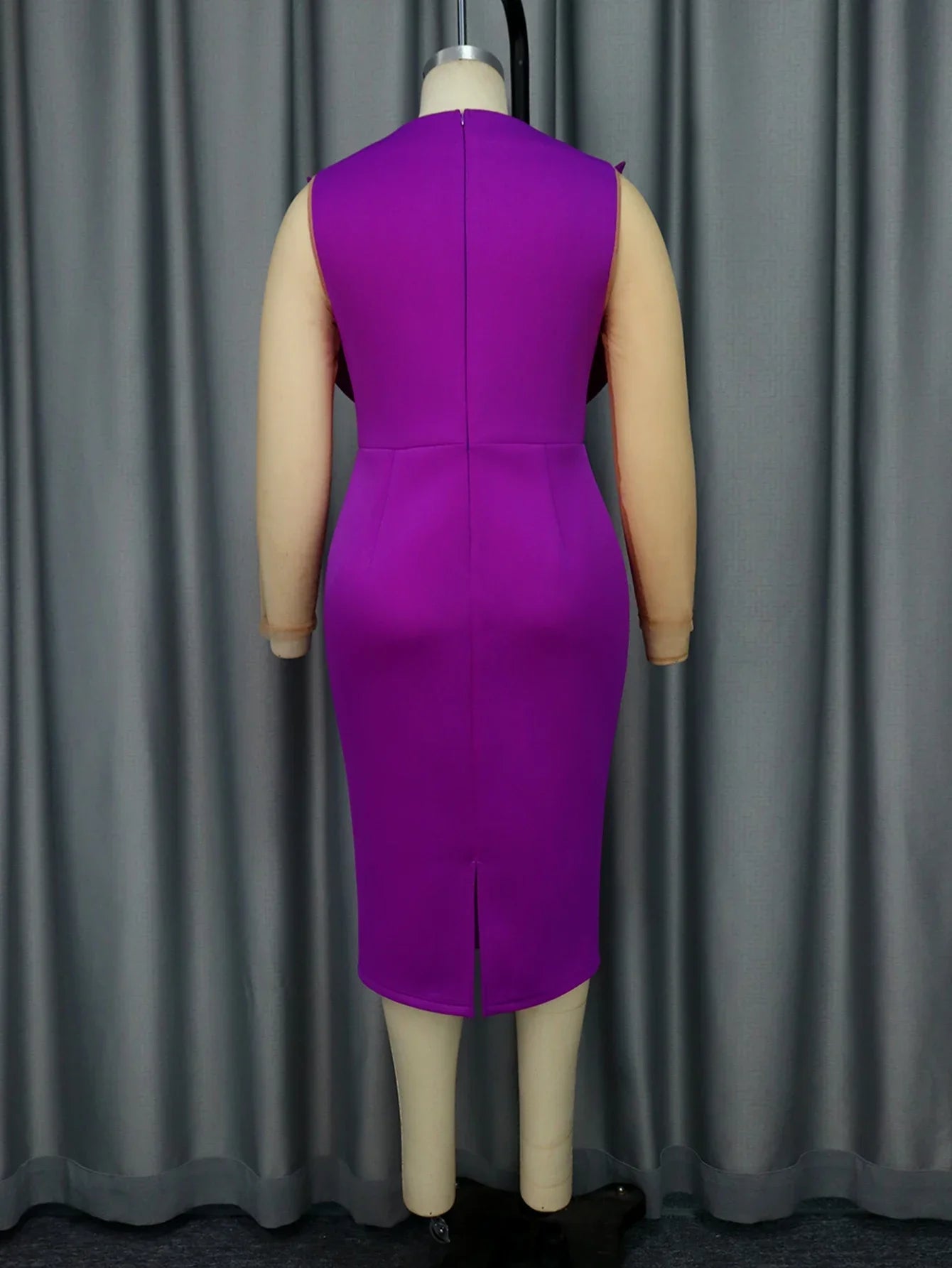 Plus Size Purple Midi Dress