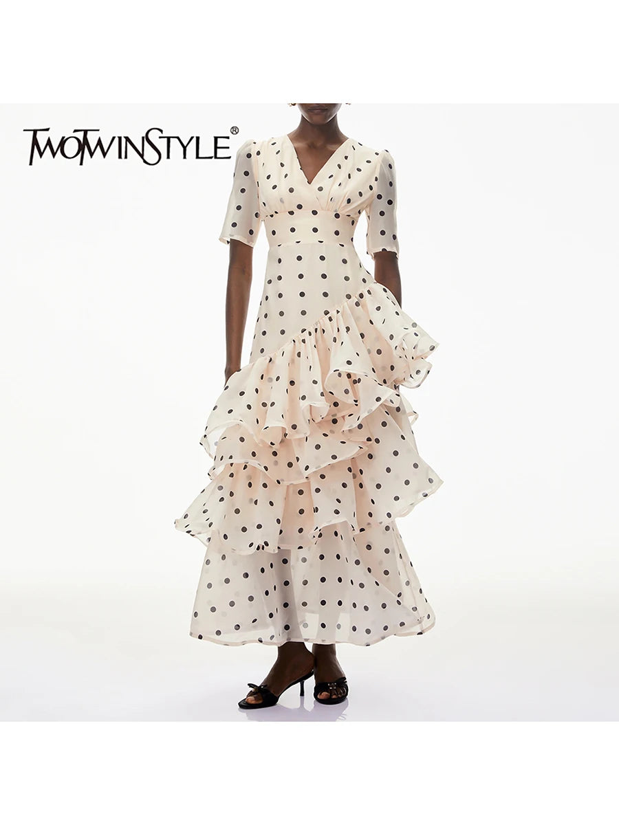 Hit Color Dot Dresses