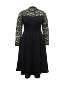 Plus Size Lace Patchwork Dress