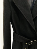 Spliced Belts Minimalist Coats