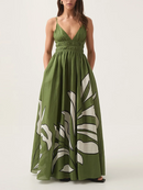 Printing Loose Spliced Dresses