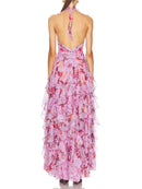 Hit Color Printing Spliced Dress