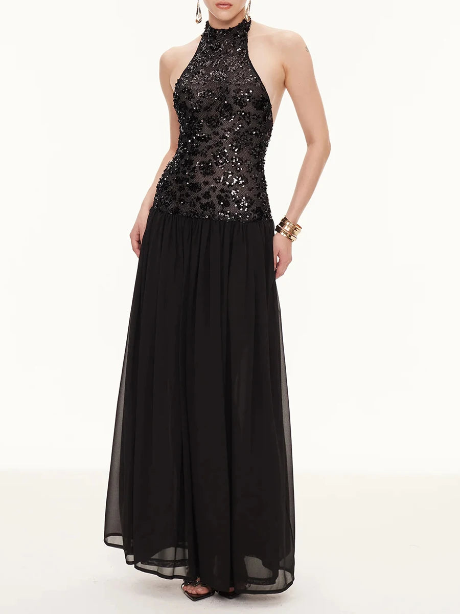 Sequins and Halter Dress