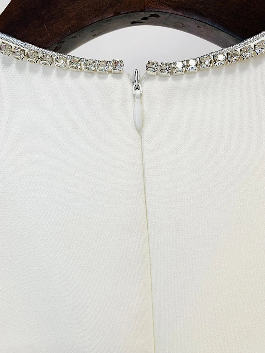 Hollow Out Spliced Bead Minimalist Jumpsuit