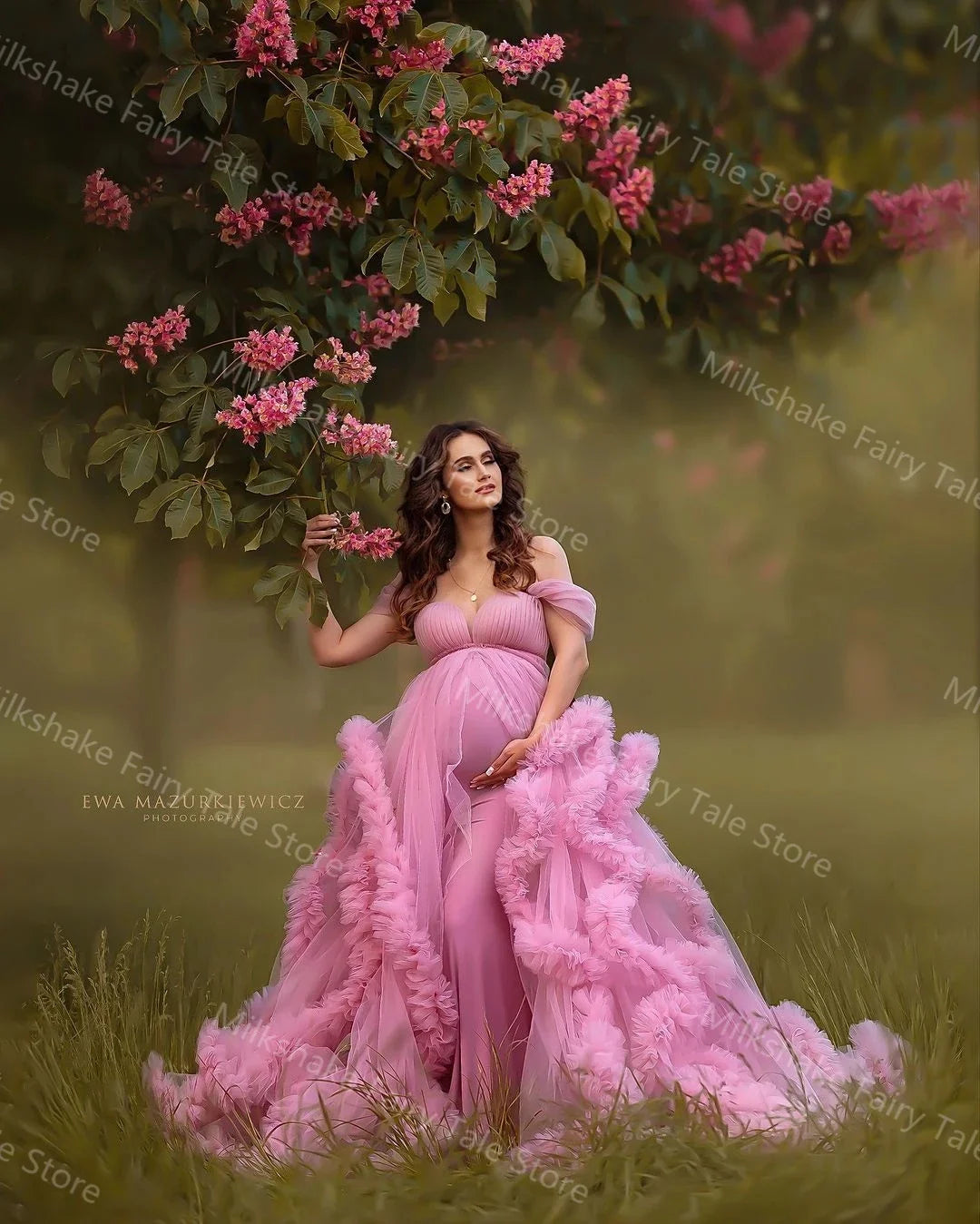 Fluffy Tulle Maternity Robes