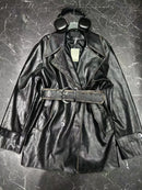 Hit Color Loose Spliced Belt Basics Jackets