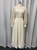Hollow Out Spliced Embroidery Dresses
