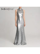 Spliced Sequins Dresses
