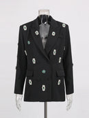 Spliced Bead Luxurious Blazers