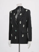 Spliced Bead Luxurious Blazers