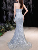 Gradient Spliced Sequins Dresses