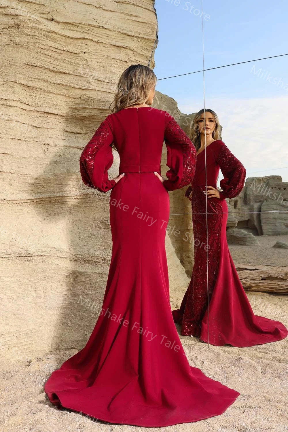 Glitter Sequins V Neck Dresses