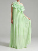Loose Spliced Floral Dresses for Women