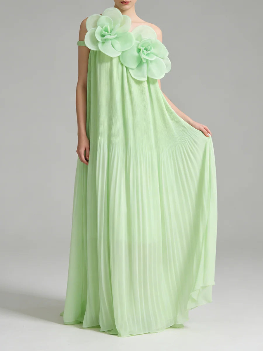 Loose Spliced Floral Dresses for Women