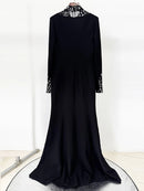 Solid Spliced Bead Dresses