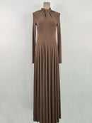 Round neck Folds Dress