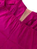 Plus Size Shiny Fuchsia Dress