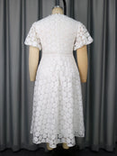 Plus Size White Lace Dresses