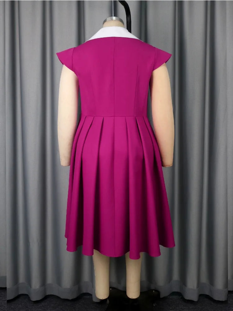 Plus Size Pleated Dress