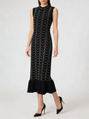 Minimalist Spliced Hot Fix Fashion Dresses