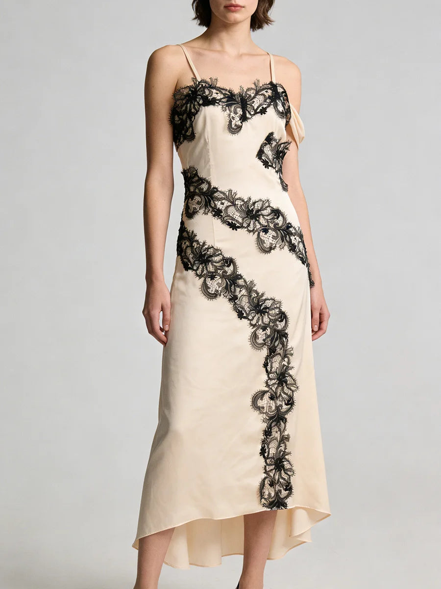 Spliced Lace Dresses