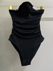 Elegant Spliced Floral Bodysuits