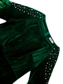 Plus Size Green Velvet Dress