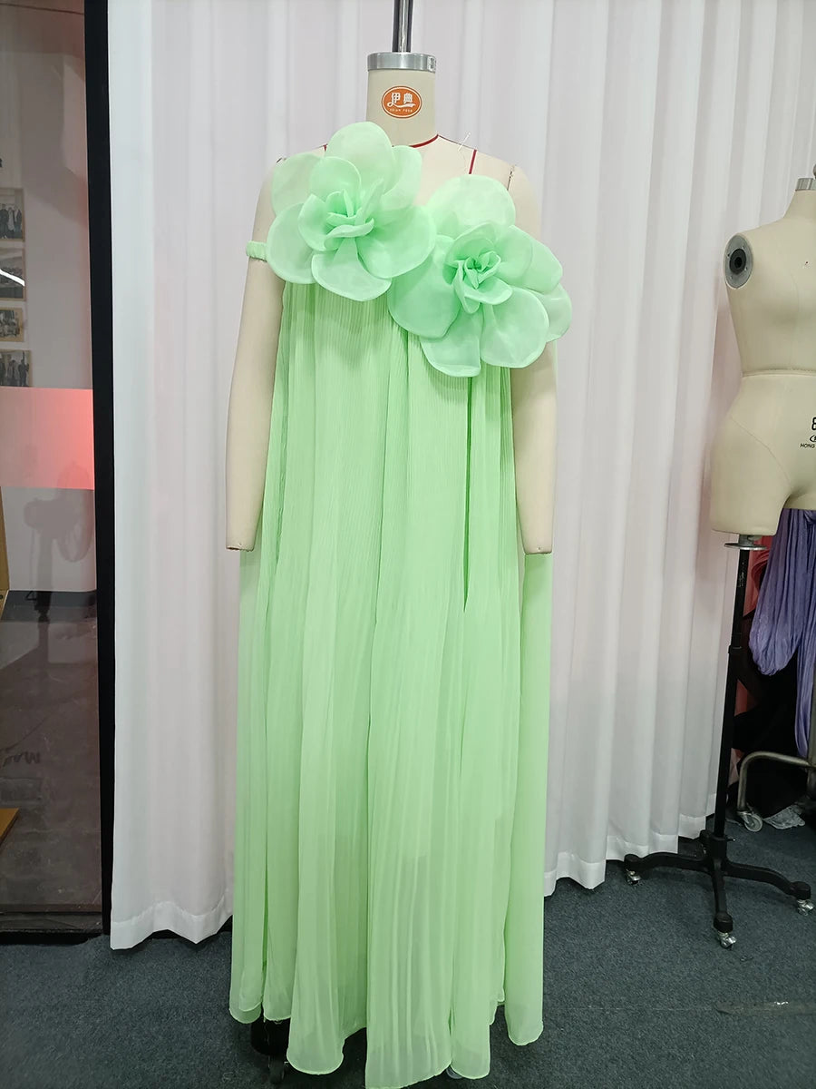 Loose Spliced Floral Dresses for Women