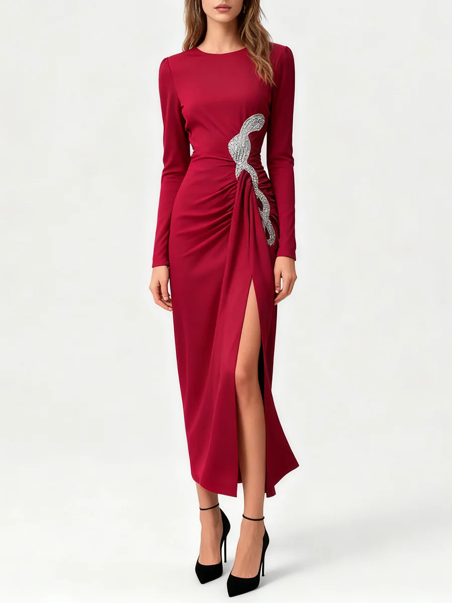 Spliced Bead Elegant Dresses